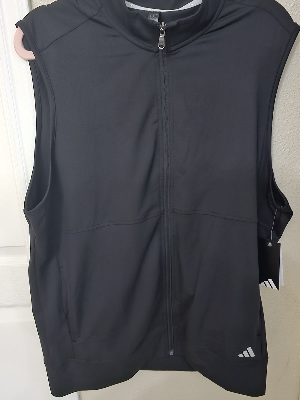 adidas Ultimate365 Tour Full-Zip Vest in Black